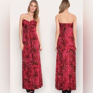 Laundry By Shelli Segal Crazy Cat Maxi Dress Size 0